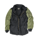 Alpha Industries Women's Fusion Black and Olive Field Jacket - Small - Army & Outdoors - Field Jackets