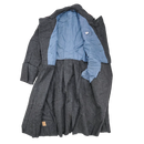 Bulgarian Grey Wool Overcoat - Small