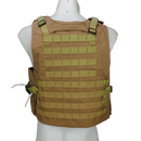 Coyote Molle Plate Carrier Vest With Pouches - 2XL - Army & Outdoors - Combat Vests & Rigs