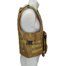Coyote Molle Plate Carrier Vest With Pouches - 2XL - Army & Outdoors - Combat Vests & Rigs