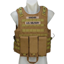 Coyote Molle Plate Carrier Vest With Pouches - 2XL - Army & Outdoors - Combat Vests & Rigs