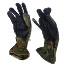 German Army Flecktarn Leather Gloves - 8, Small - German Army Surplus - Gloves