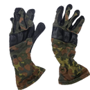 German Army Flecktarn Leather Gloves - 8, Small - German Army Surplus - Gloves