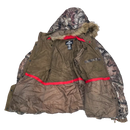 Mossy Oak Break Up Camo Lined Jacket - With Faux Fur Hood - Large - Army & Outdoors - Field Jackets