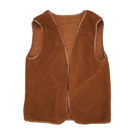 Production Made Brown Fleece Vest - Large