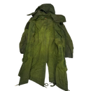 Production Made Olive Canvas Parka with Hood - Large - Film Production Used - Parkas