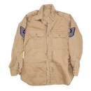 US Air Force 1960s Khaki Long Sleeve Shirt - Small