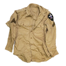 US Army 1950s Khaki Long Sleeve Service Shirt - 15.5x33, Medium - US Army Surplus - Service Shirts