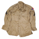 US Army 1950s Khaki Long Sleeve Shirt - Small