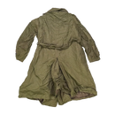 US Army 1950s Taupe Nylon Raincoat - 38S, Medium - US Army Surplus - Rain Jackets