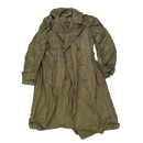 US Army 1950s Taupe Nylon Raincoat - 38S, Medium - US Army Surplus - Rain Jackets
