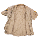 US Army 1960s Khaki Short Sleeve Shirt - Small
