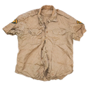 US Army 1960s Khaki Short Sleeve Shirt - Small
