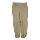 US Army 1970s Khaki Chino Trousers - 34x30, Medium
