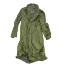 US Army Olive Nylon Raincoat - 36S, Small
