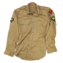 US Army Ordnance Corps 1950s Khaki Long Sleeve Shirt - 16x35, Medium