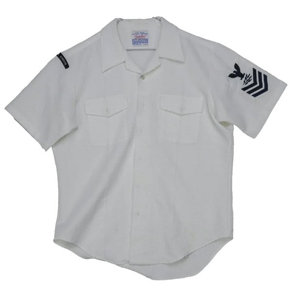 US Navy White Short Sleeve Dress Shirt - Large - US Navy Surplus ...