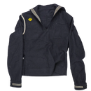 US Navy WW2 Wool Sailor Middy Shirt - Size 38L, Medium