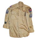 US WW2 3rd Army ADSEC Khaki Service Shirt - Medium