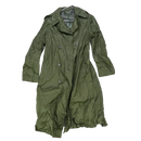USGI Olive Rubber Raincoat - 36L, Small - US Army Surplus - Rain Jackets