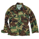 USGI Woodland Ripstop "Party Trooper" BDU Shirt - Small Short - US Army Surplus - Field Shirts