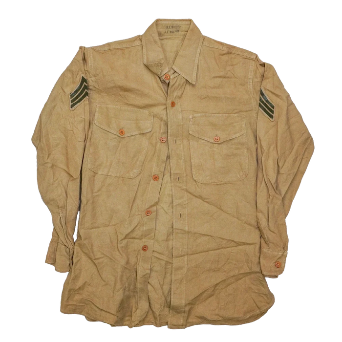 USMC 1950s Khaki Long Sleeve Shirt