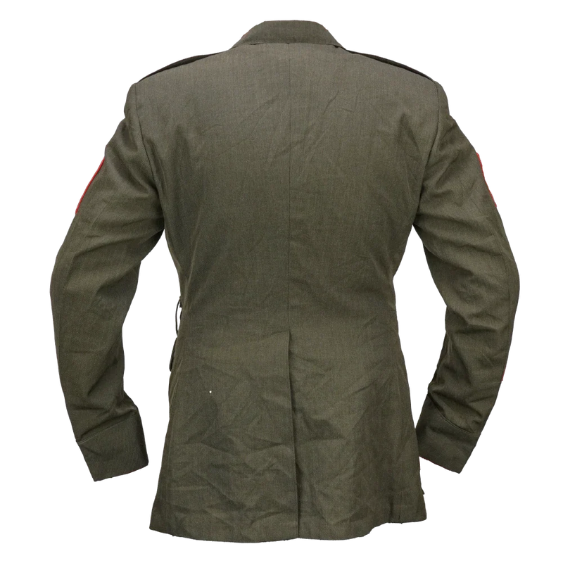 balmain green sequin dress Army Blues Dress Uniform Green Suit Jacket w/ Patches Rank 91st Infant –  The Fuzzy Felt main image 1