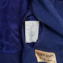 Vintage Japan Made Blue Wool Trench Coat - 38R, Medium - Army & Outdoors - Great Coats