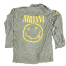 West German Olive Field Shirt w/ 'Nirvana' Print - Small