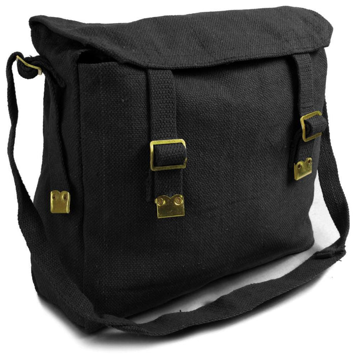 Medium Canvas Haversack - Black