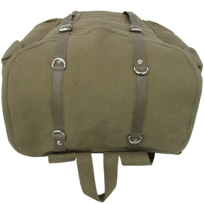 Outdoor Sport Vintage Canvas Military Backpack - Gray