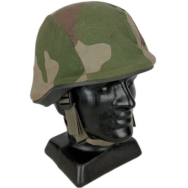 French CE Woodland F2 Helmet Cover