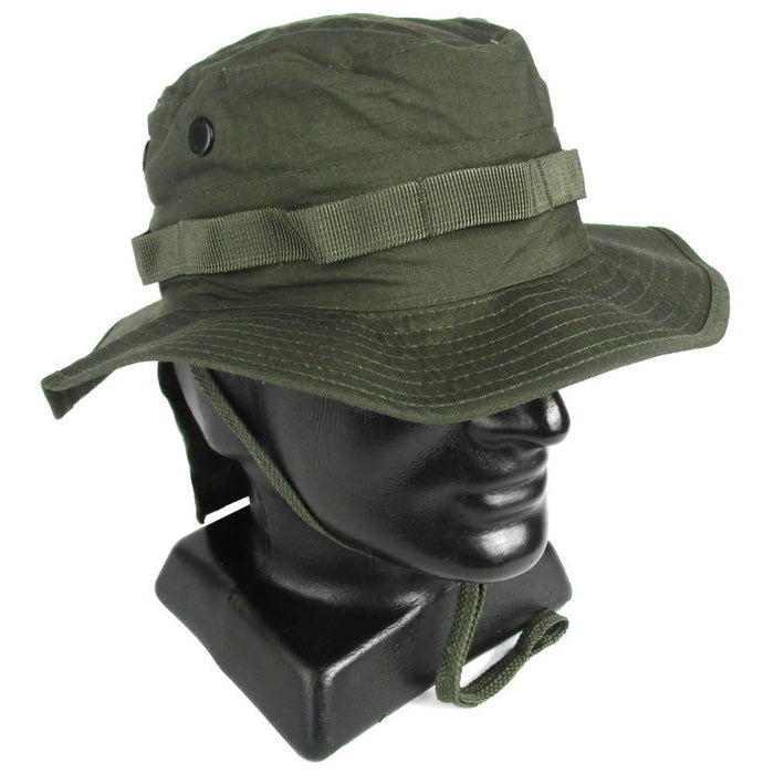 Teesar British Boonie Hat with Neck Flap Ripstop Olive Size S