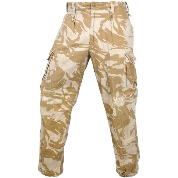 Genuine British Army Combat Trousers – Lightweight Desert Pants, 70% Cotton 30% Polyester, Multiple Sizes