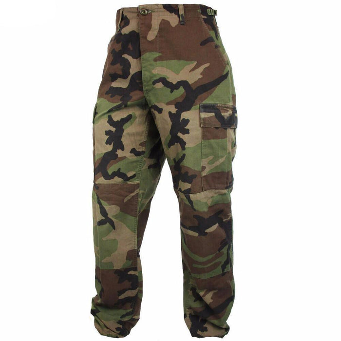 USGI Woodland Camo BDU Trousers Combat Pants - Average Used