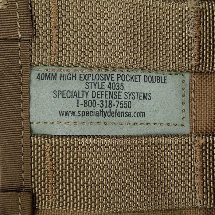 USGI Coyote Double 40mm Rifle Grenade Pouch